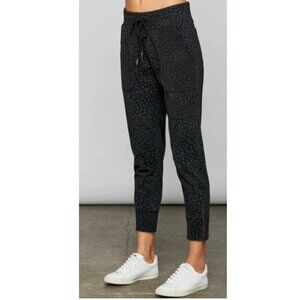Sundays Palmer French Terry Jogger Pants in Black Cheetah Print
